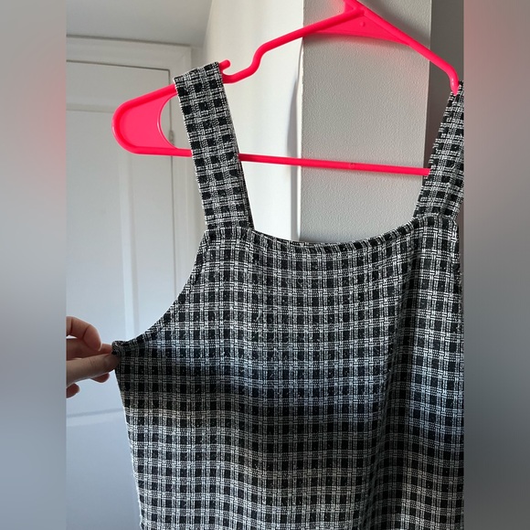 Zara | Textured Plaid Tank Wide Leg Jumpsuit | Size Medium - Picture 5 of 7